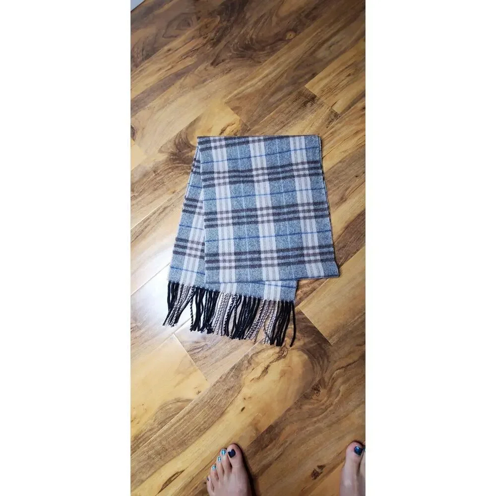 Enya Monticello Cashmere blend Scarf gray brown‎